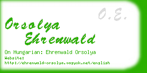 orsolya ehrenwald business card